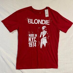 Blondie T-Shirt Unisex 2XL Red Graphic Print Short Sleeve Rock Band Music NWT